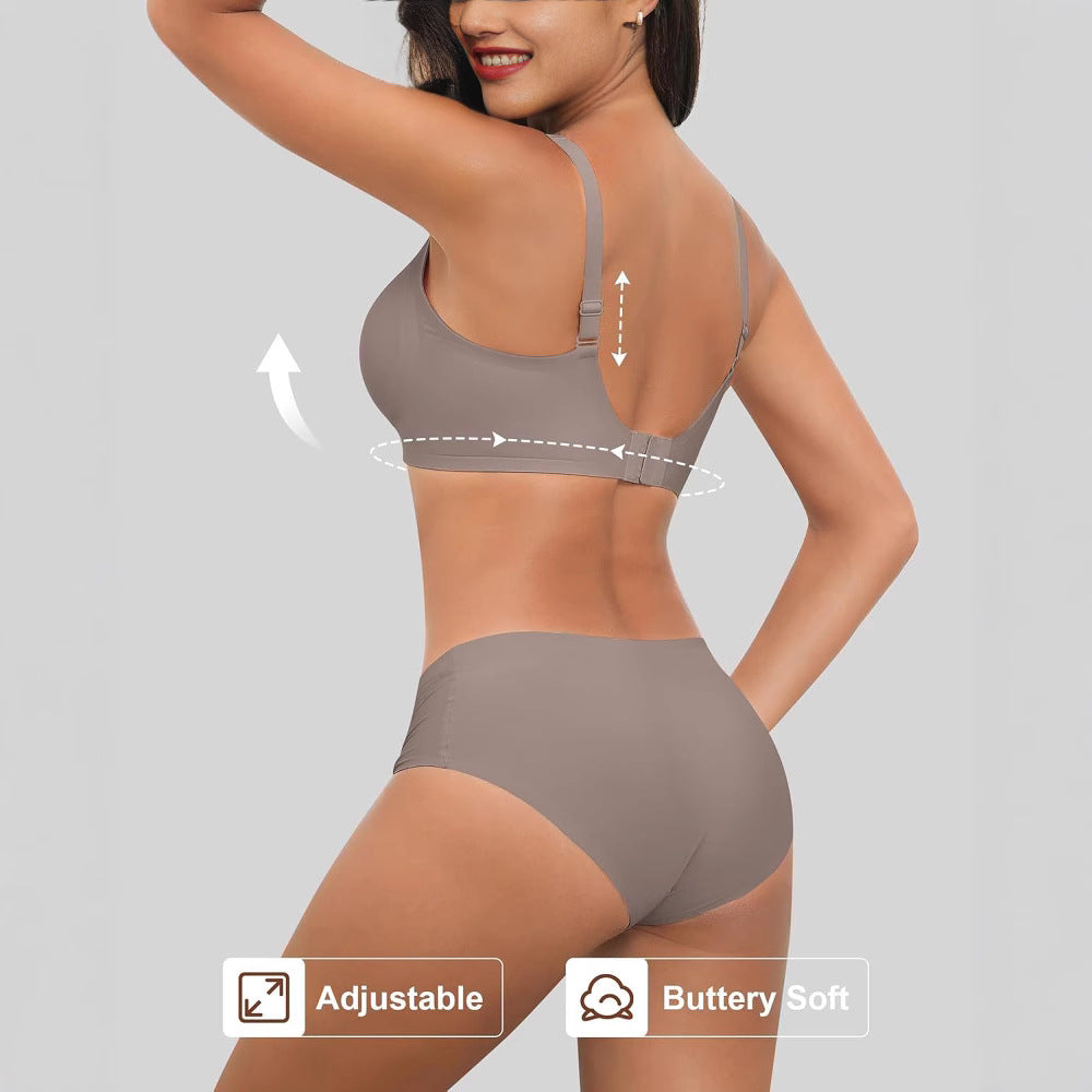 No Steel Ring Gathering Bra Seamless