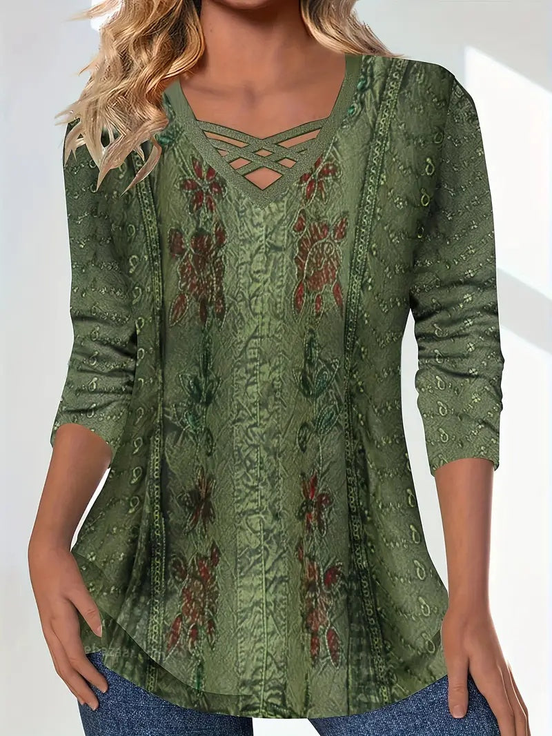 New Summer Short-sleeved Lace Heart Print T-shirt Women's Top Mohsin Aziz