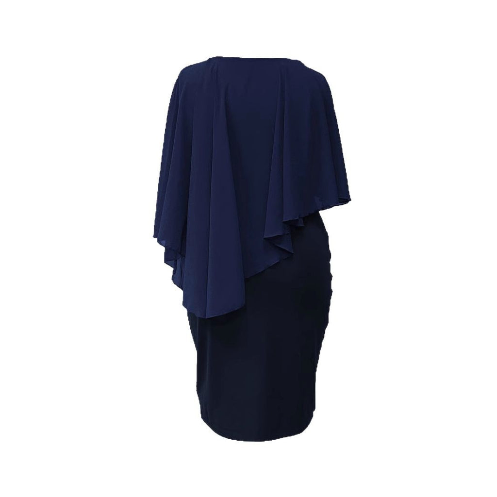 European And American Solid Color Sleeveless Chiffon Shawl Hip Fashion Dress Mohsin Aziz