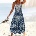 Women Floral Summer Maxi Dress Casual Beach Printed Sleeveless Boho Flowy Tank Sundress Mohsin Aziz